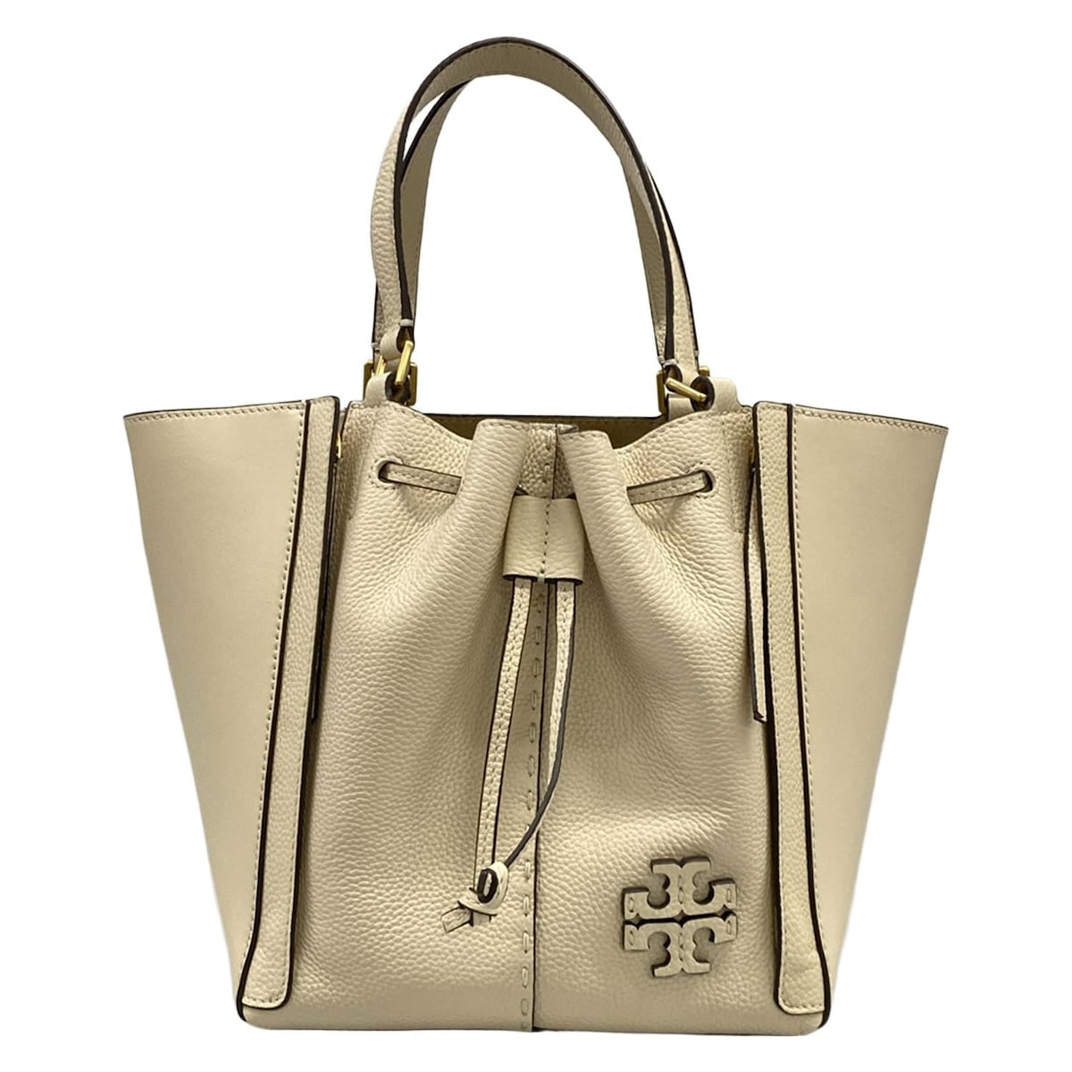 【新着】【中古】TORY BURCH(トリーバーチ) マックグロー ドラゴンフライ トートバッグ アイボリー レザー