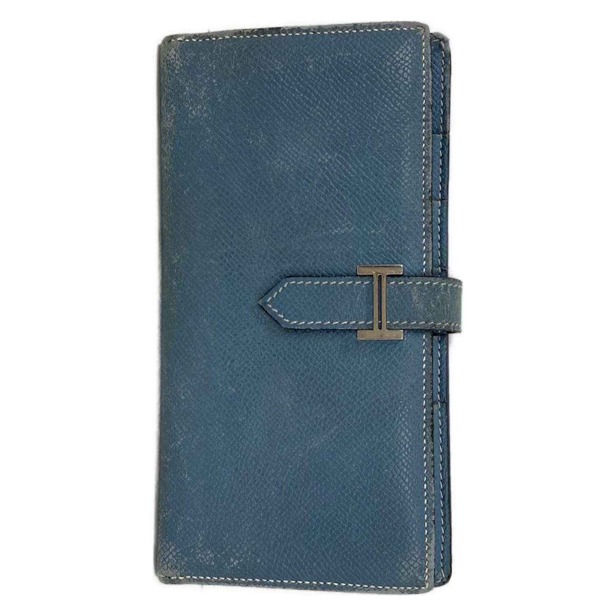 【新着】【中古】HERMES(エルメス) ベアンスフレ 長財布 シルバー金具/新型金具 ブルージーン 18,145円