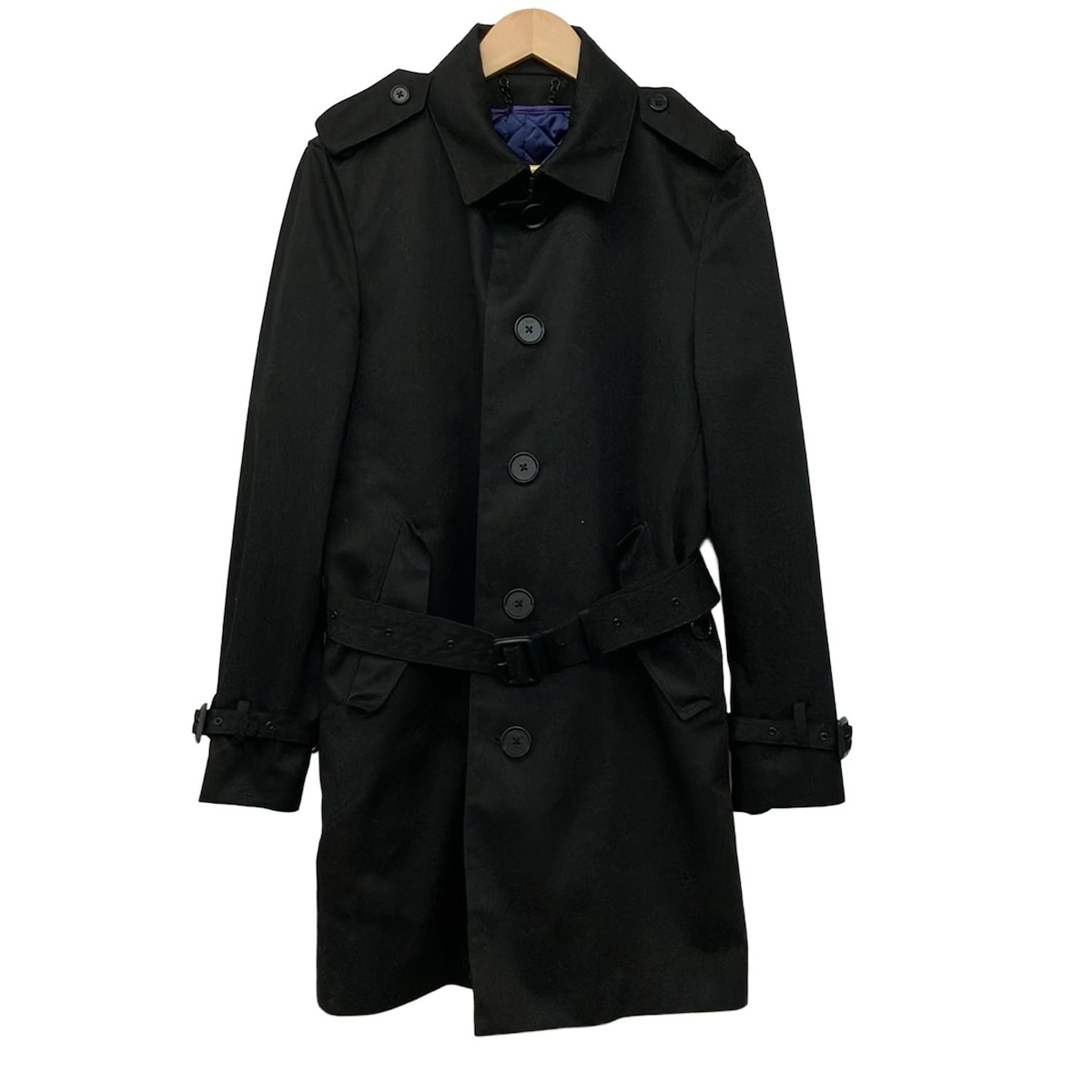 【新着】【中古】PaulSmith(ポールスミス) トレンチコート 長袖/シングルトレンチ/冬 黒
