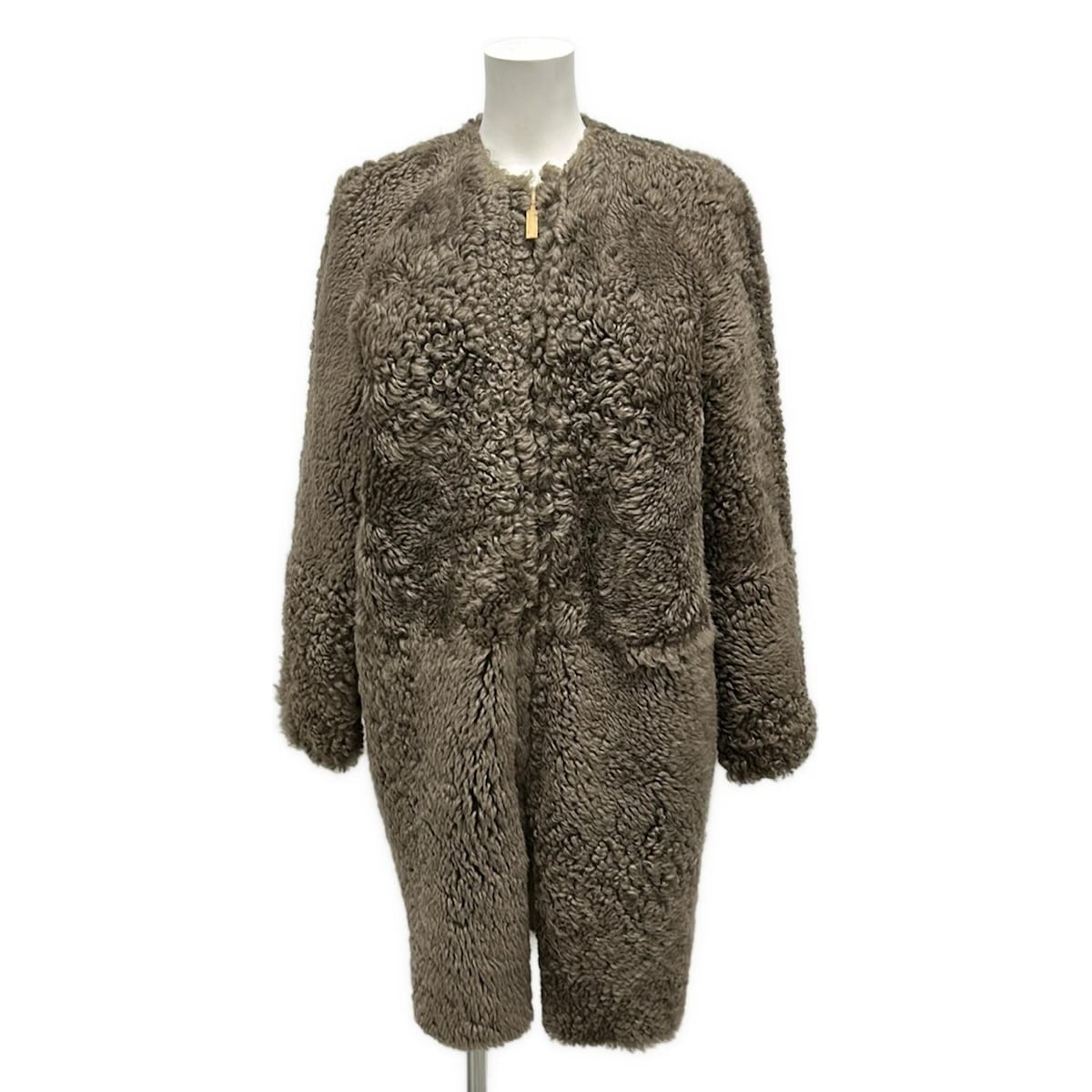【中古】CELINE(セリーヌ) 厚地の外套 長袖/リヴァーシブル/羊肉/冬 幽々たる赤銅色 レディースファッション-コート・ジャケット