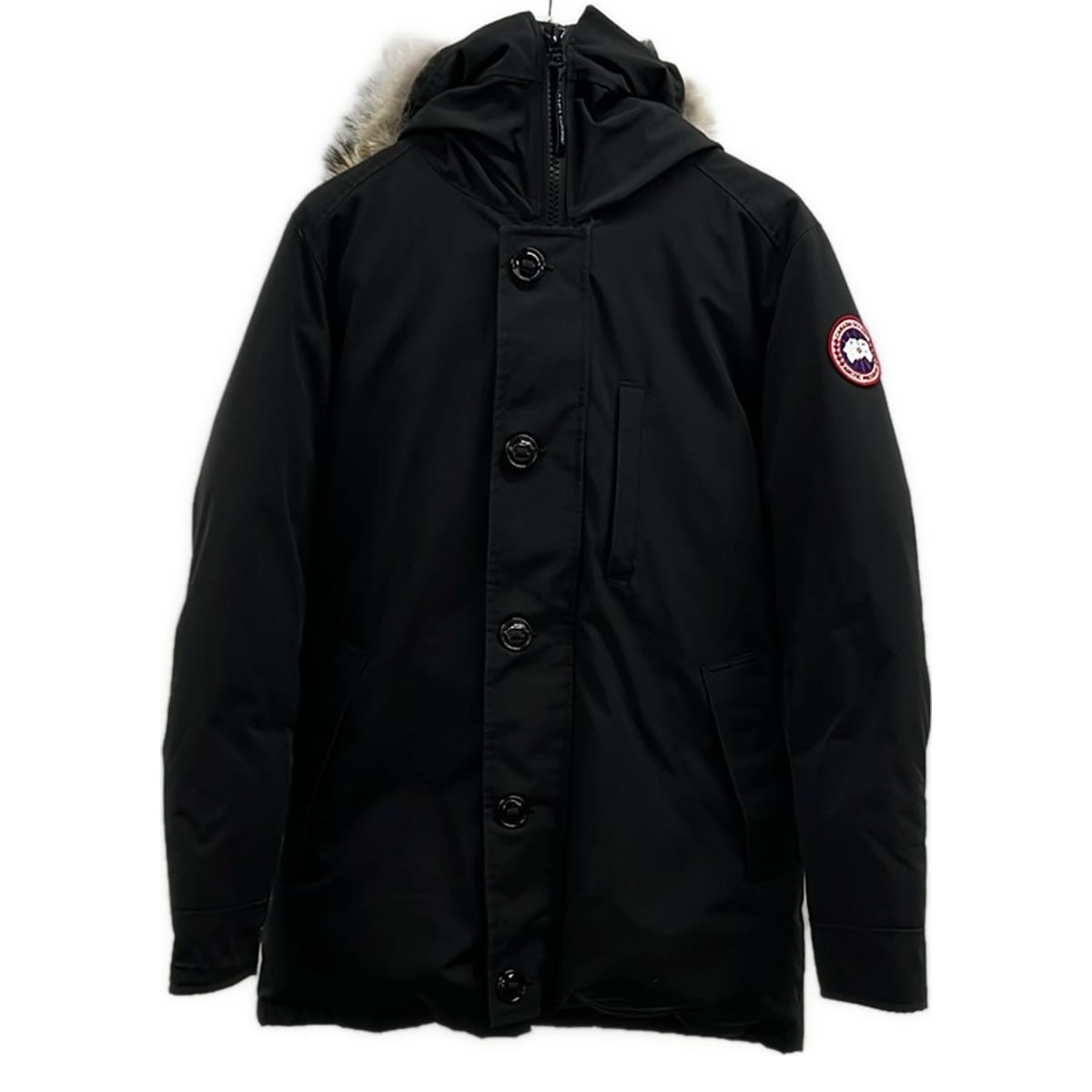 【新着】【中古】CANADA GOOSE(カナダグース) ジャスパーパーカ ダウンコート 長袖/コヨーテファー着脱可/ジップアップ/冬 黒