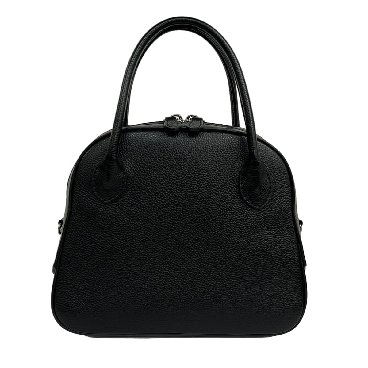 【新着】【中古】maisoncanau(メゾンカナウ) ラウンドボストン ハンドバッグ theory luxeコラボ 黒 レザー 36,828円