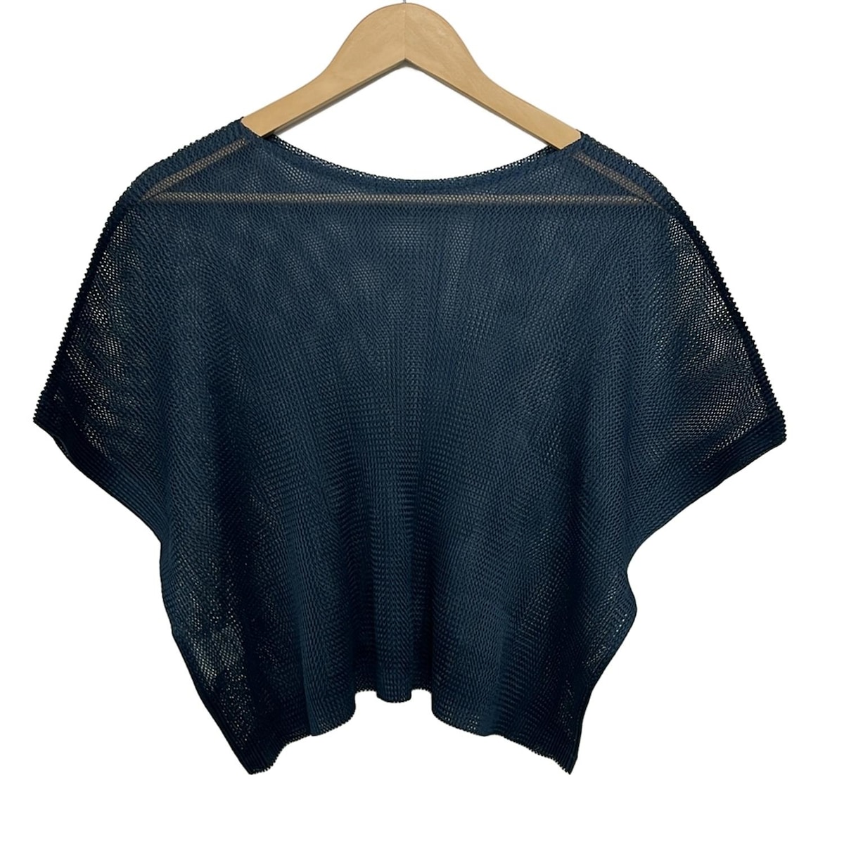 【新着】【中古】PLEATS PLEASE(プリーツプリーズ) 半袖カットソー プリーツ/メッシュ ダークグリーン 15,132円