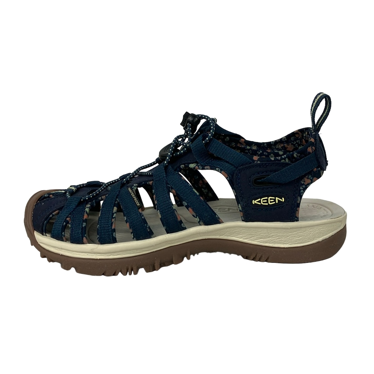 【新着】【中古】KEEN(キーン) ウィスパー サンダル ネイビー×ライトグリーン×マルチ