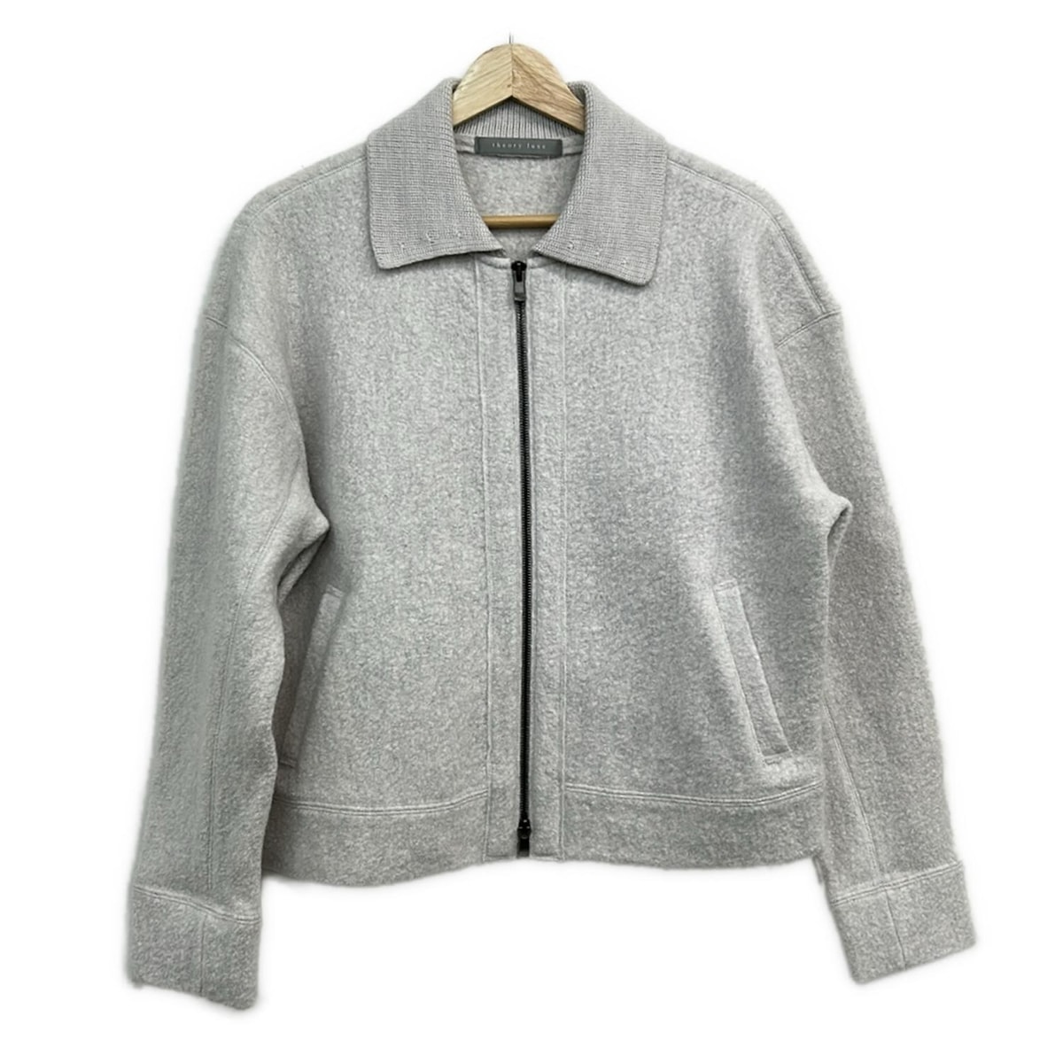 【新着】【中古】theory luxe(セオリーリュクス) ブルゾン 長袖/秋物 白×ライトグレー