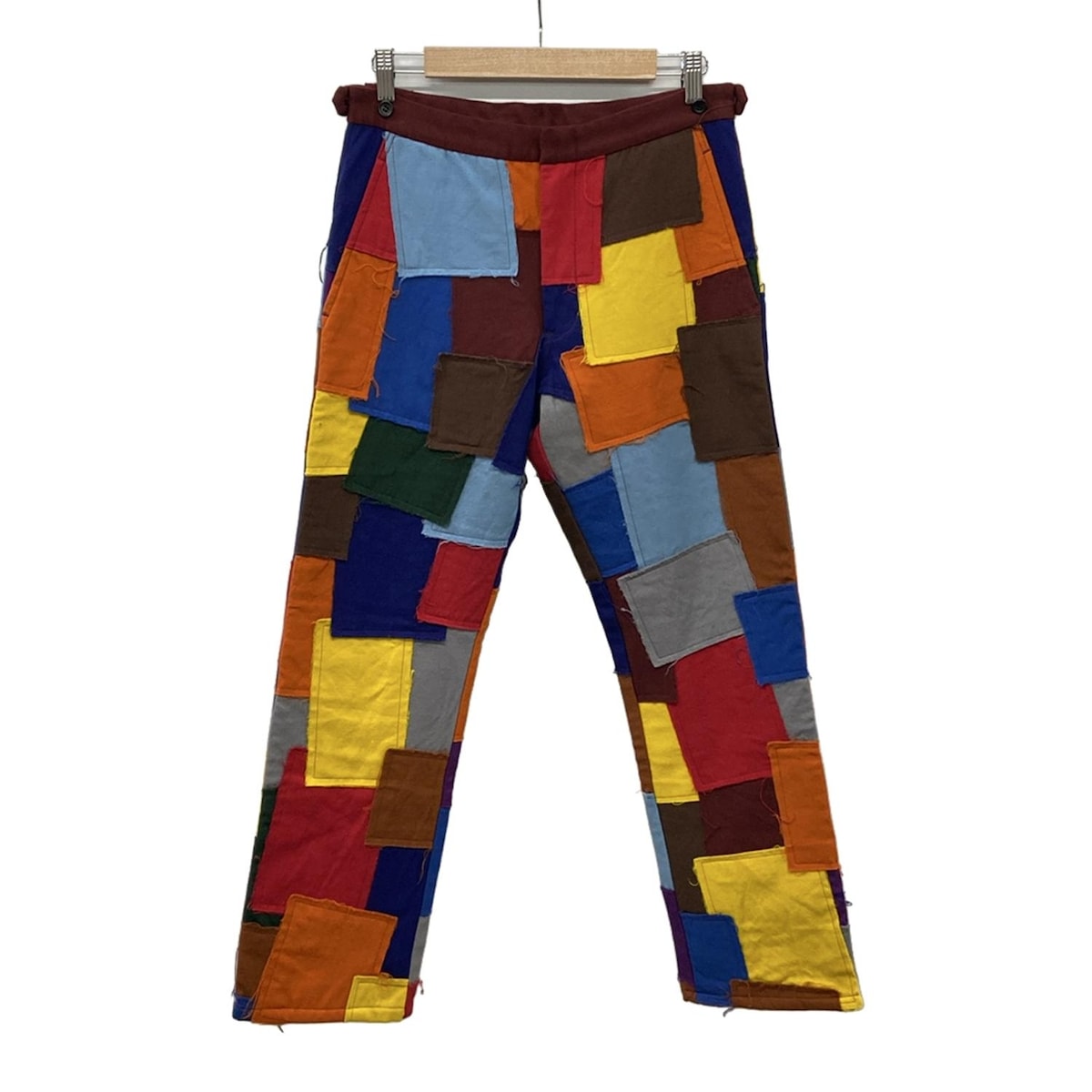 【新着】【中古】COMMEdesGARCONS HOMME PLUS(コムデギャルソンオムプリュス) ズボン下 盛りだくさんレングス/不都合産業/パッチワーク うす暗い赤銅色×オレンジ色×マルチ
