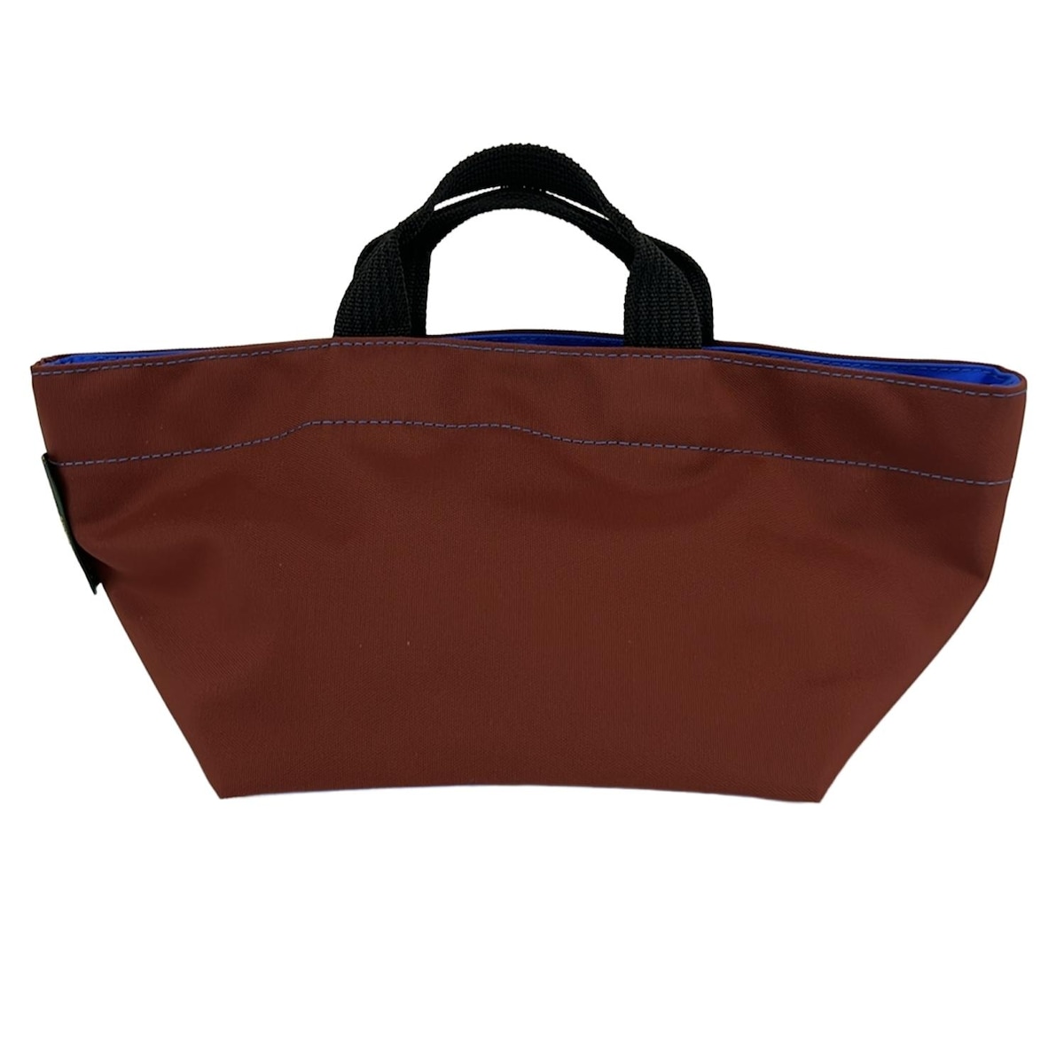 【新着】【中古】Herve Chapelier(エルベシャプリエ) ナイロン舟型トートS ハンドバッグ ダークブラウン×黒