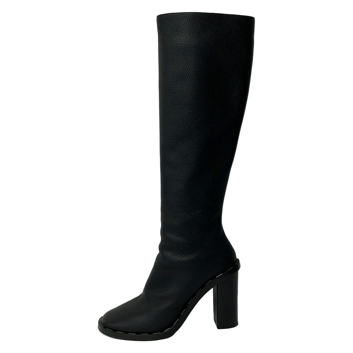 【中古】BALENCIAGA(バレンシアガ) ロングブーツ 黒 なめし革