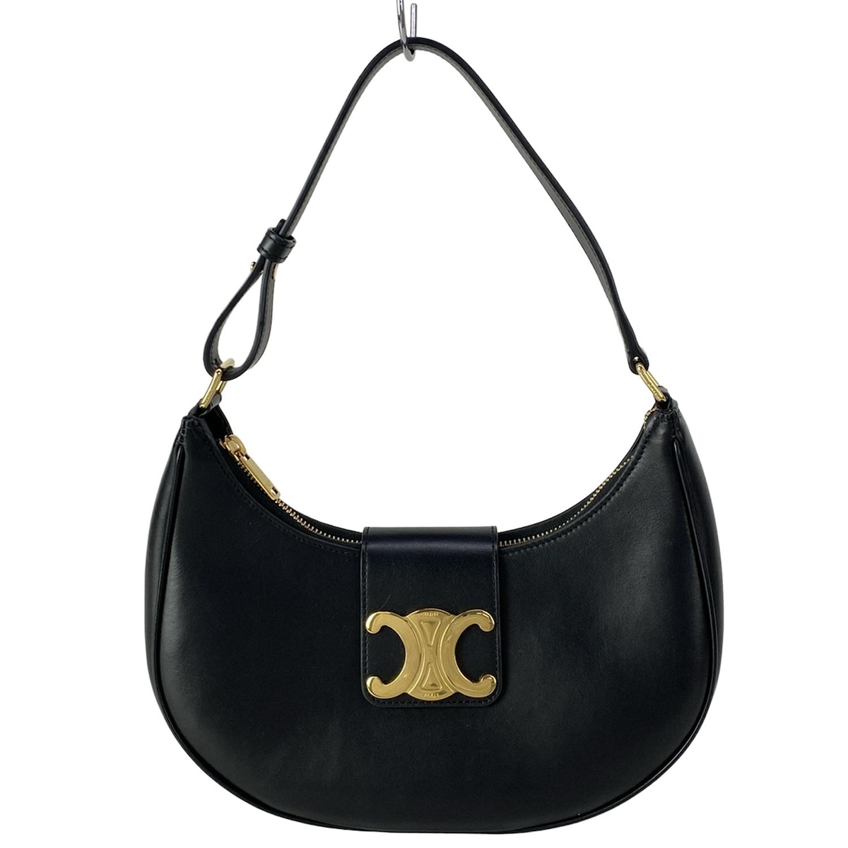 【新着】【中古】CELINE(セリーヌ) 並み並み  アヴァ トリオンフ 御徒面子 ハンドバック 黒 ハンドバッグ-バッグ