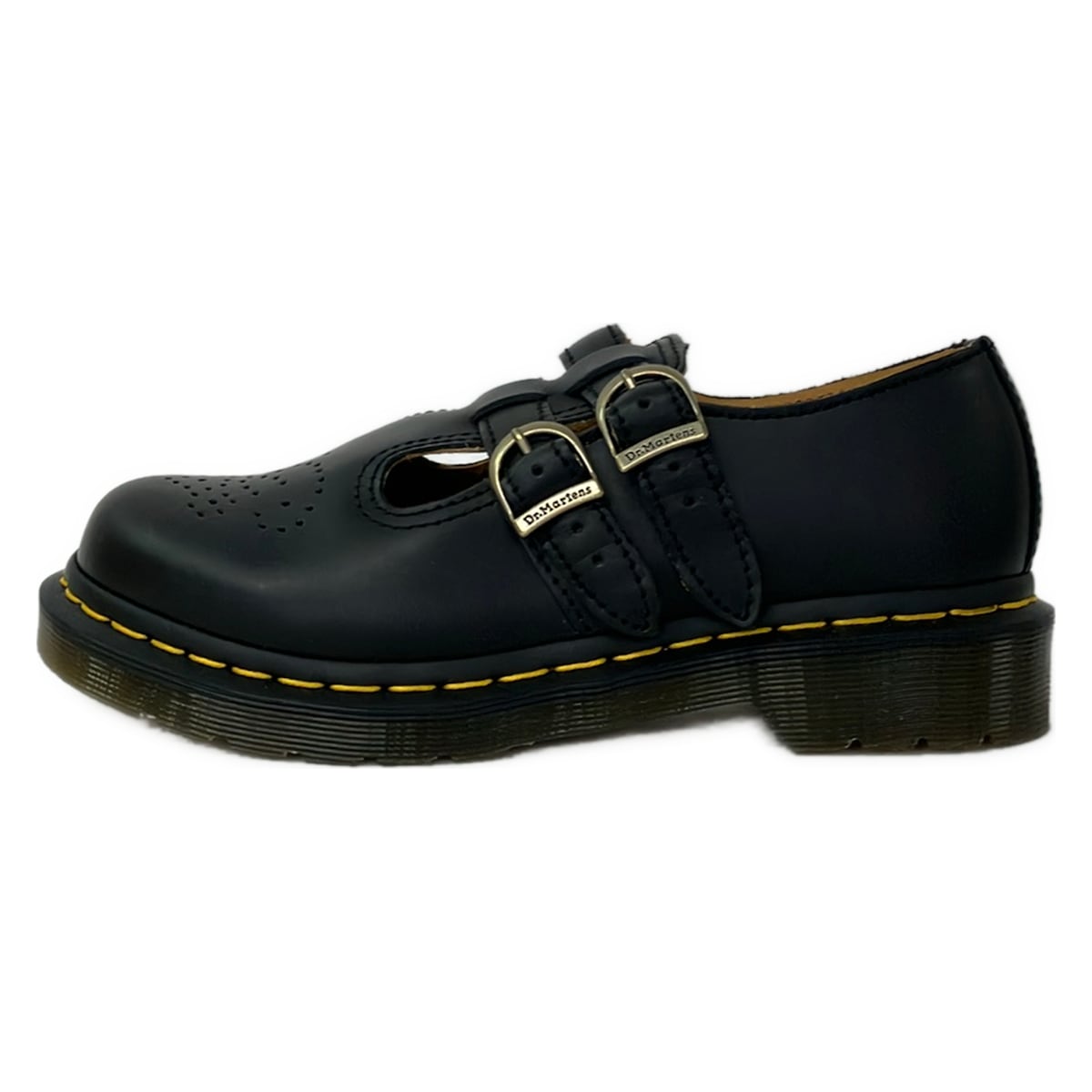 【中古】Dr.Martens(お医者さんマーチン) シューズ パンチング/インソール取りはらい可 黒 なめし革