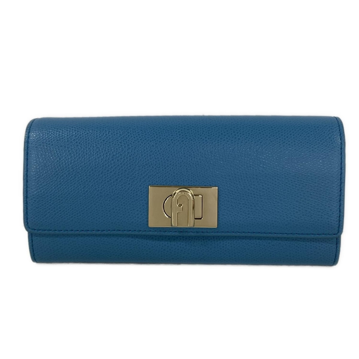 【新着】【中古】FURLA(フルラ) 長財布 ブルー レザー