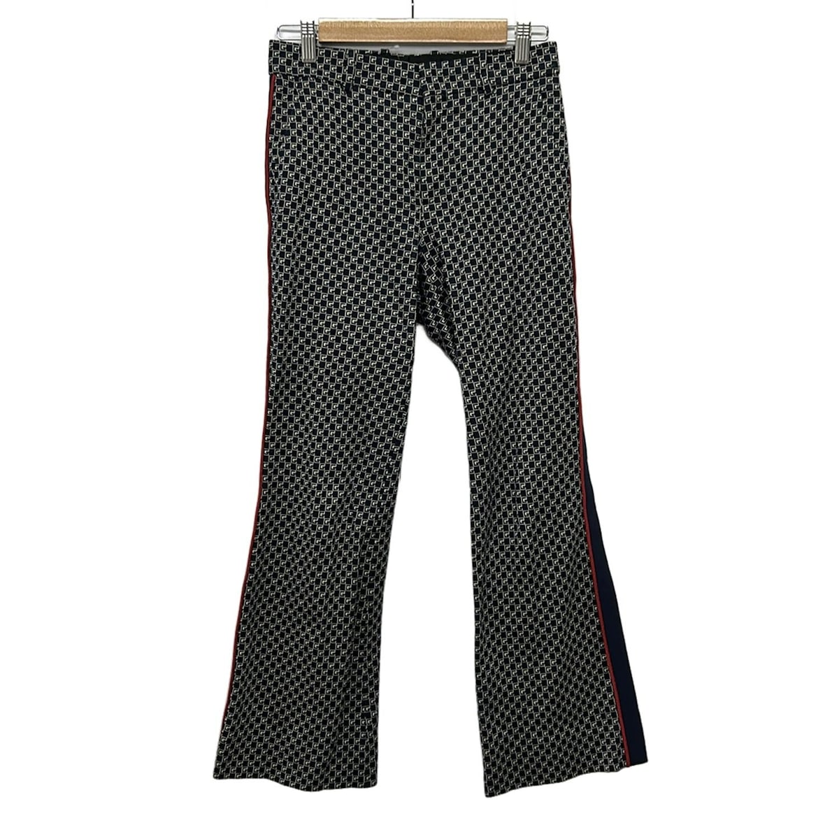 【新着】【中古】GUCCI(グッチ) パンツ ダークネイビー×アイボリー×レッド