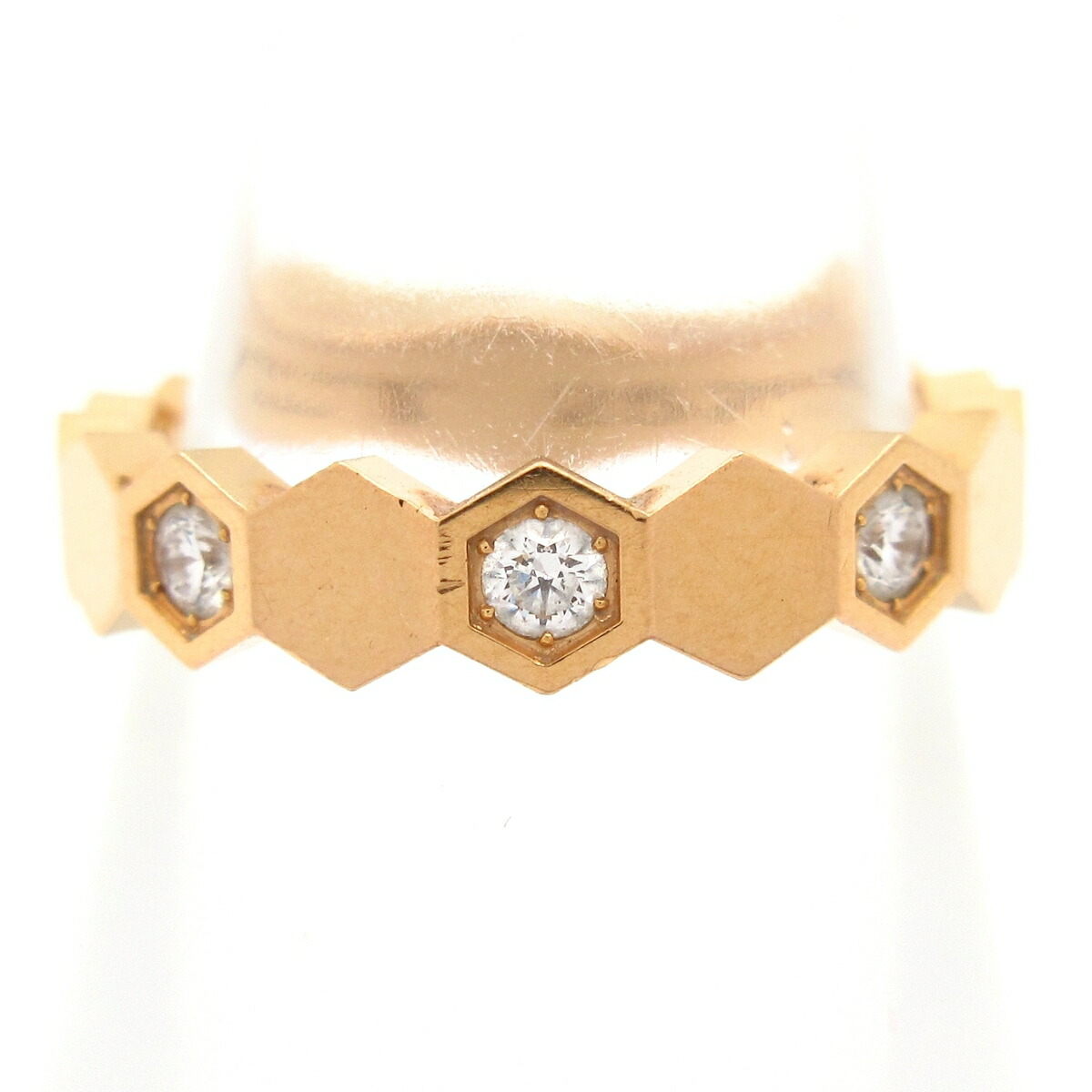 【新着】【中古】CHAUMET(ショーメ) ビー マイ ラブ/ビー ドゥ ショーメ リング 9Pダイヤ K18PG×ダイヤモンド