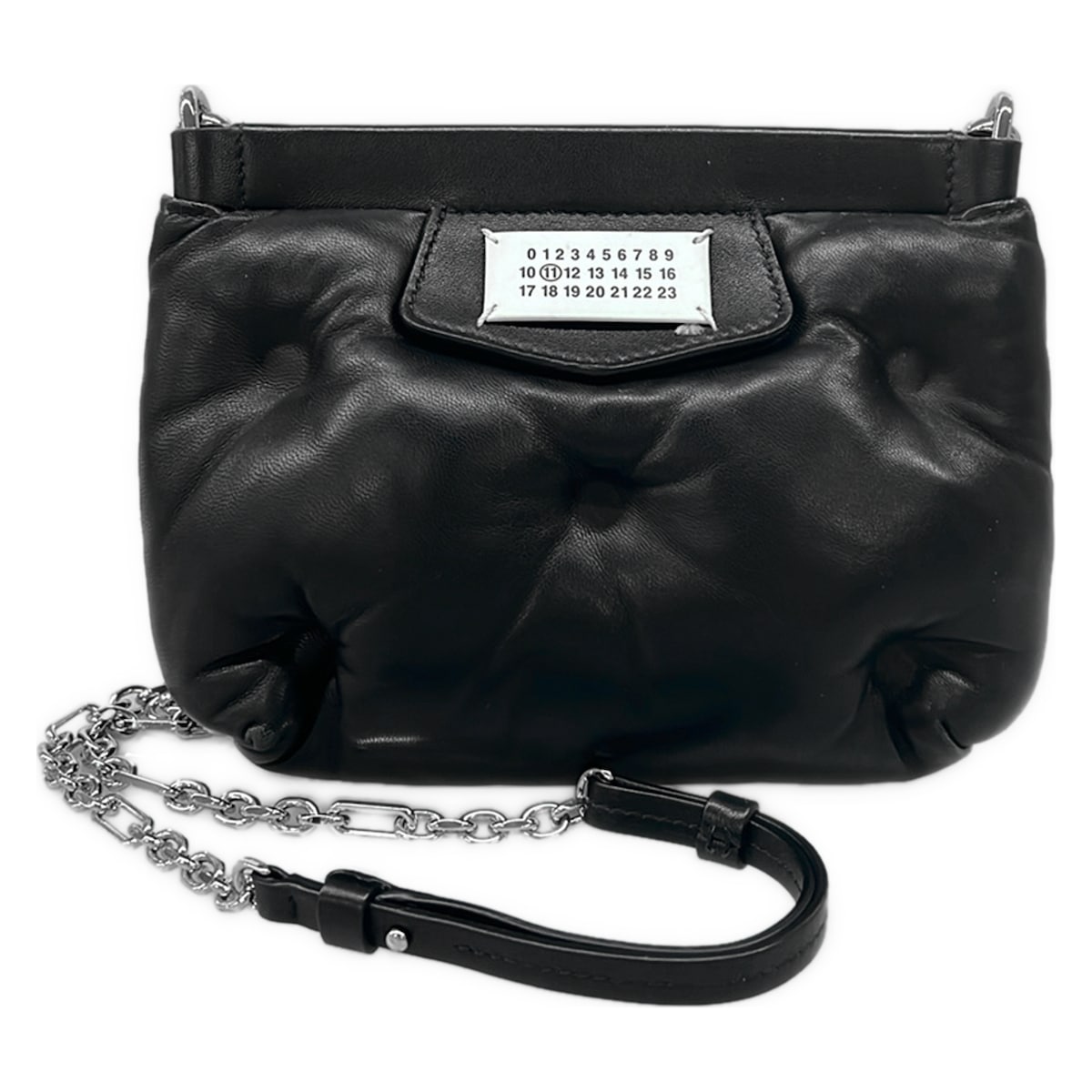 【新着】【中古】Maison Margiela(メゾンマルジェラ) グラムスラム レッドカーペット ミニ ショルダーバッグ チェーンショルダー 黒 レザー