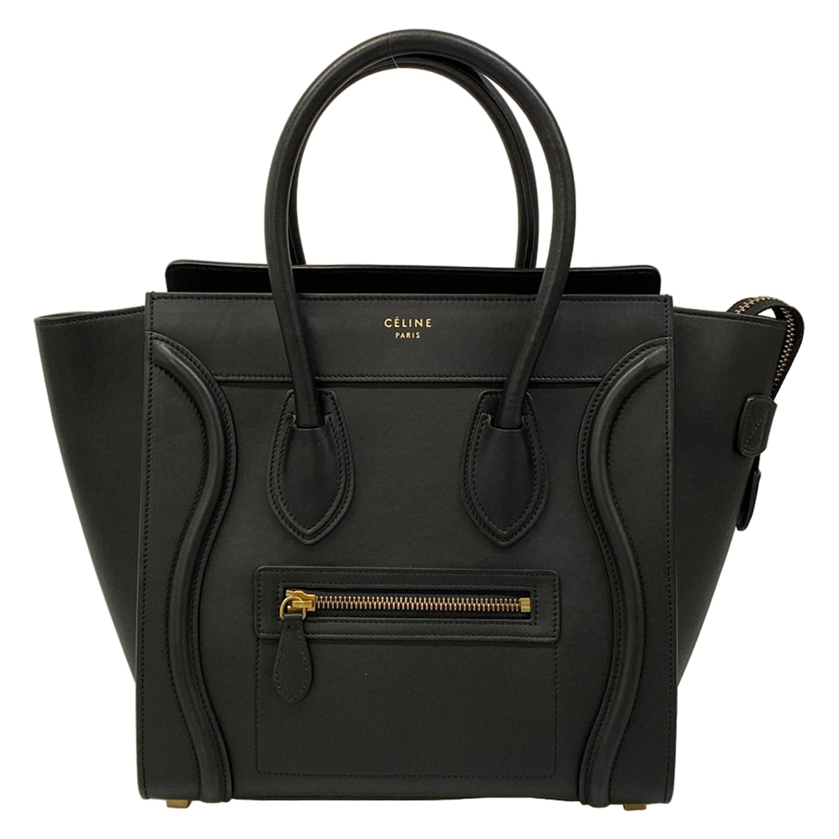 【新着】【中古】CELINE(セリーヌ) ラゲージマイクロショッパー ハンドバッグ 黒|ブランディア 店