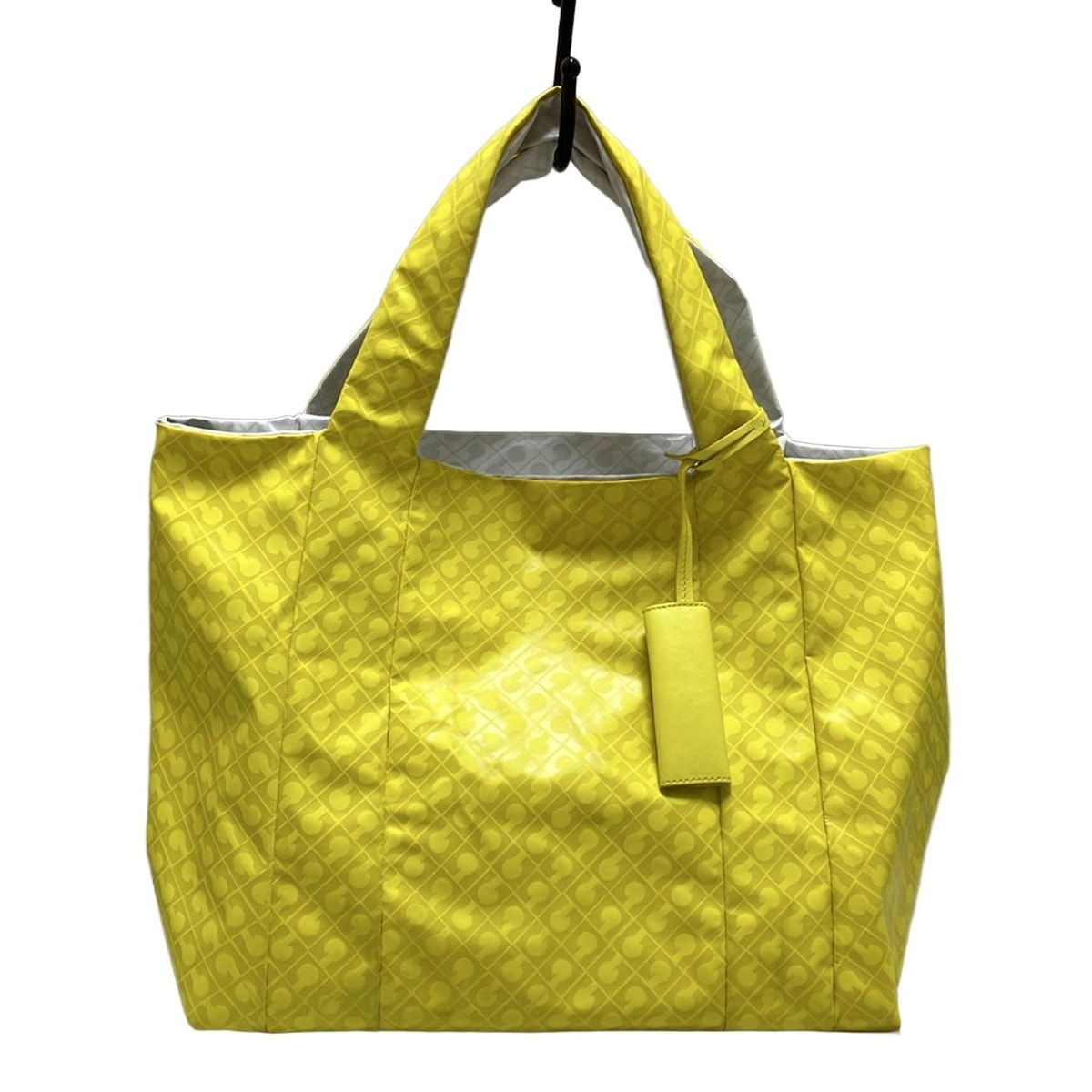 【新着】【中古】GHERARDINI(ゲラルディーニ) トートバッグ リバーシブル イエロー×白×マルチ