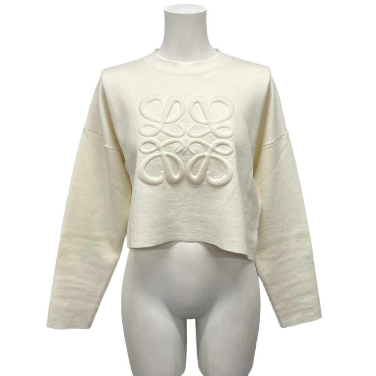 【新着】【中古】LOEWE(ロエベ) アナグラム セーター 長袖セーター アイボリー ウール