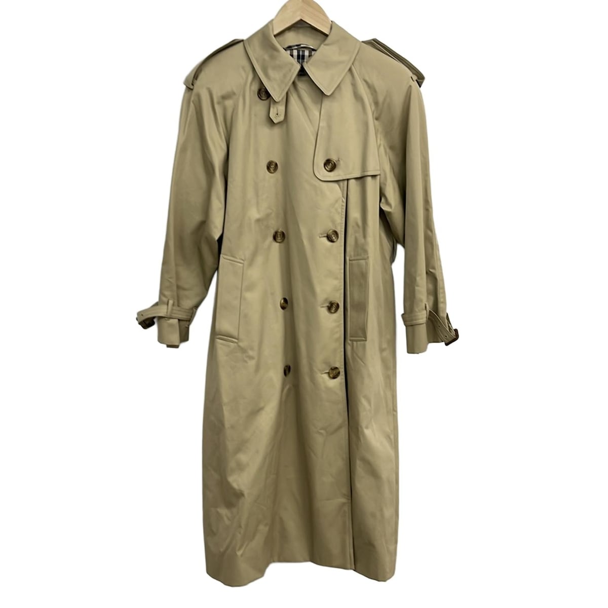 【新着】【中古】Aquascutum(アクアスキュータム) トレンチコート 長袖/肩パッド/春/秋 ベージュ