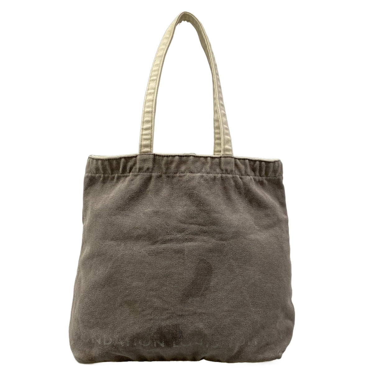 【中古】LOUIS VUITTON(ルイヴィトン) トートバッグ FONDATION LOUIS VUITTON/ルイヴィトン美術館限定 グレー×アイボリー|ブランディア 店