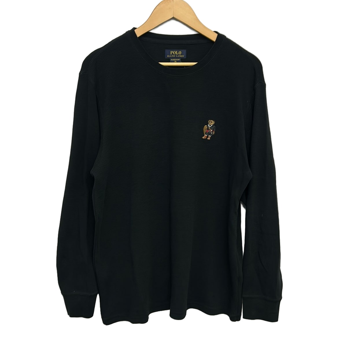 【中古】POLObyRalphLauren(ポロラルフローレン) 長袖プルオーバー 労働者の一団素っ首 黒