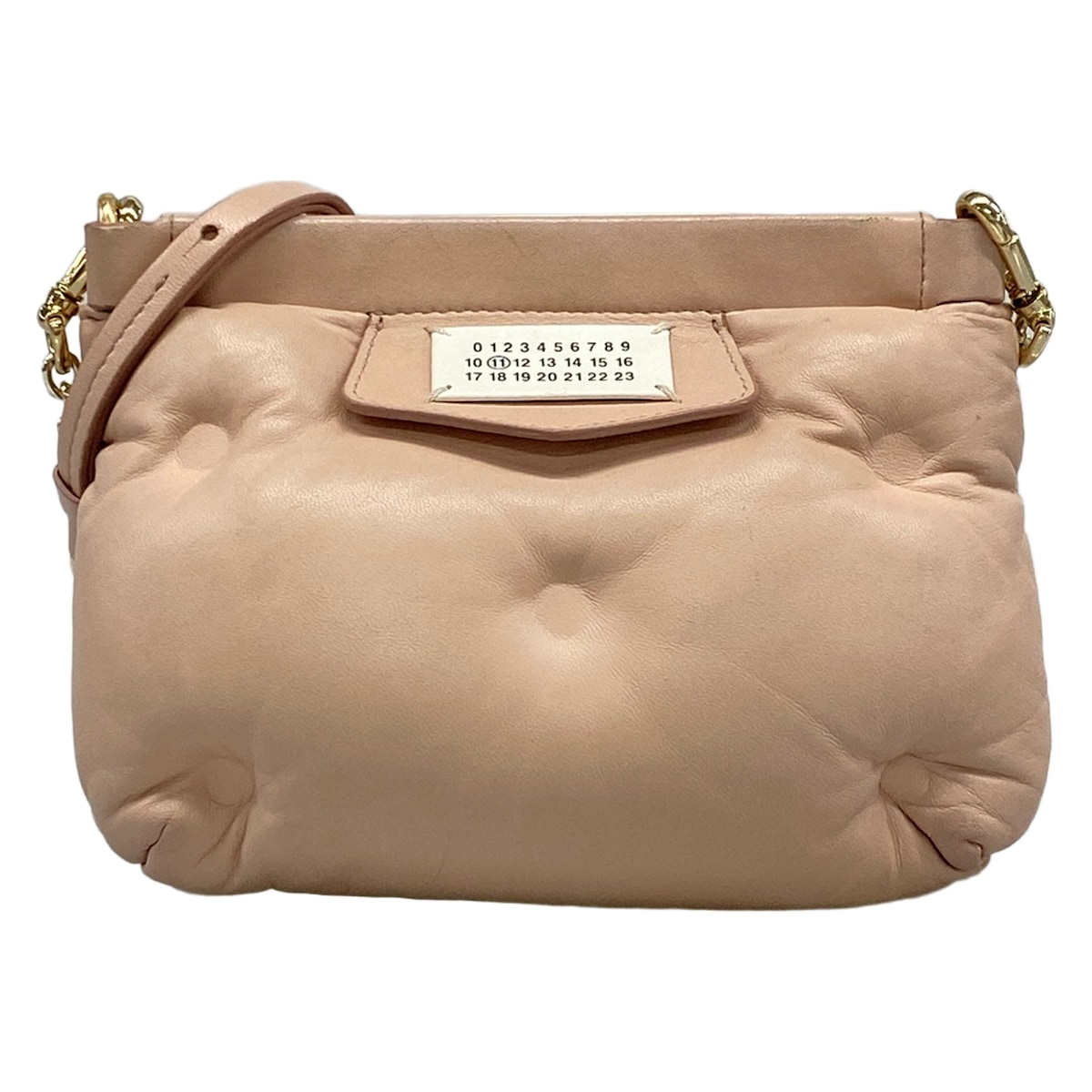 【新着】【中古】Maison Margiela(メゾンマルジェラ) 瓦ゲットー 赤いこと引っ敷き ミニ ショルダーバッグ チェーン店肩部/ミニ 点火装置サクラ色 なめし革