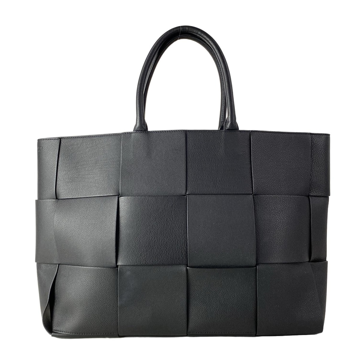 【中古】BOTTEGA VENETA(ボッテガヴェネタ) ラージザ・アルコトート トートバッグ 黒 レザー