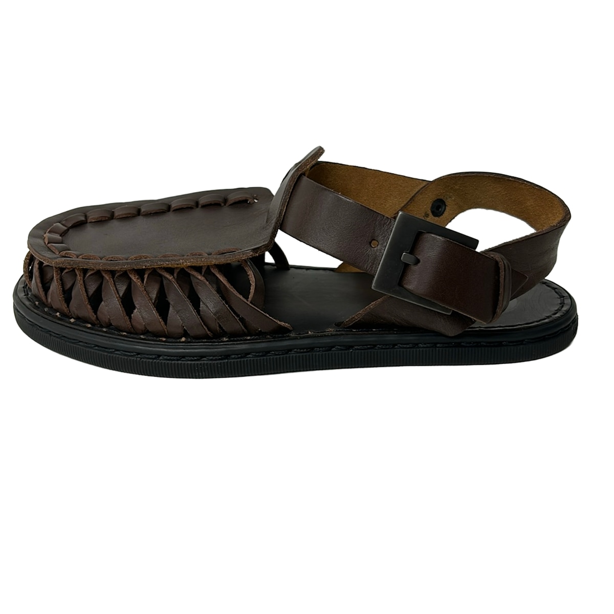 【新着】【中古】EMPORIOARMANI(エンポリオアルマーニ) サンダル ダークブラウン レザー