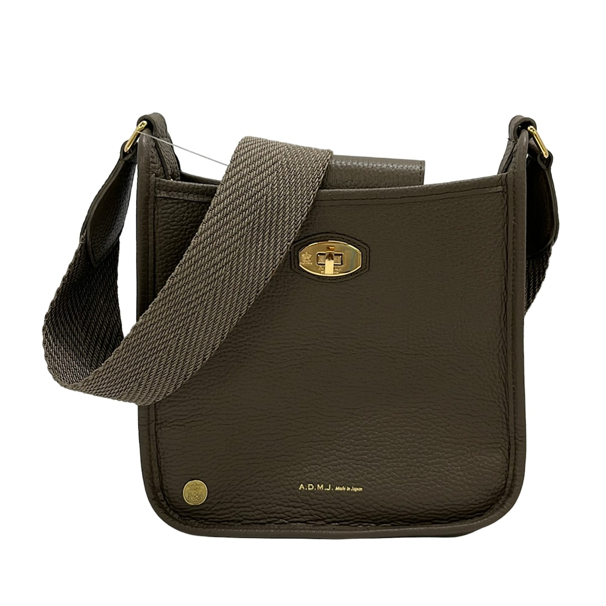 【新着】【中古】AccessoiresDeMademoiselle(ADMJ)(アクセソワ・ドゥ・マドモワゼル) ショルダーバッグ 折りかえし鍵を掛ける/はりつけ台上半身 赤銅色 なめし革