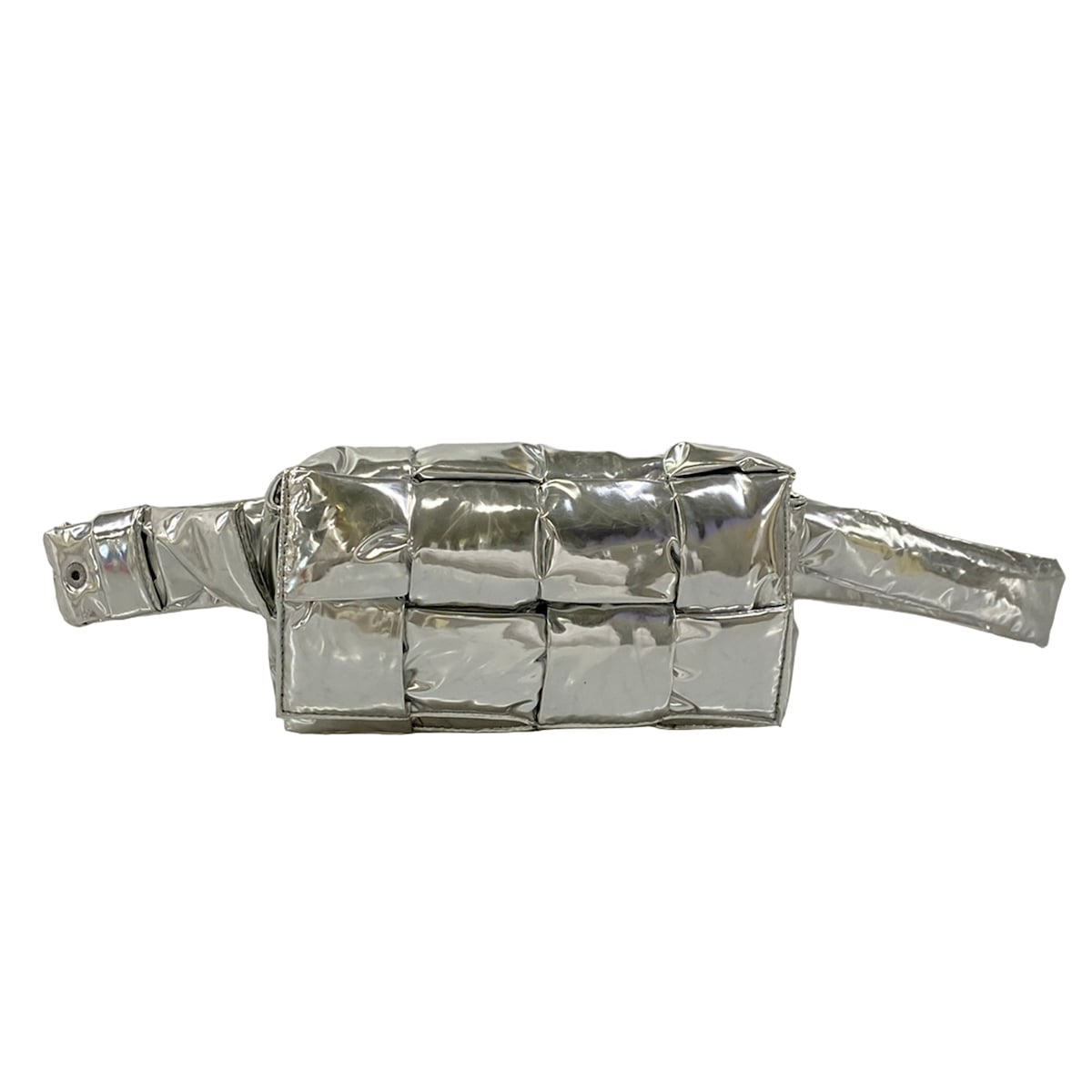 【中古】BOTTEGA VENETA(ボッテガヴェネタ) ザ・パデッド テック テープ/マキシイントレチャート 酉の方角車寄せ しろがね色 なめし革