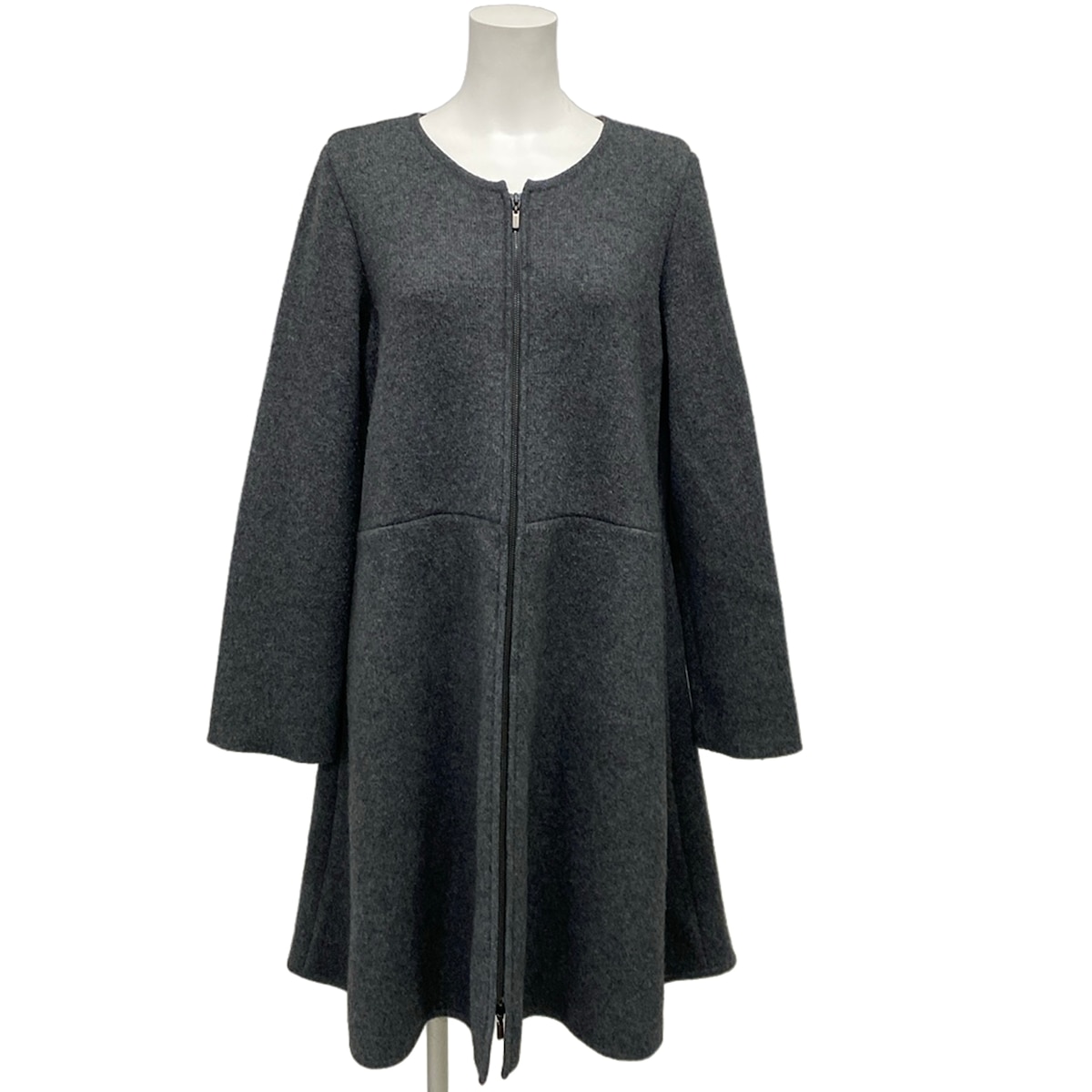 【中古】FOXEY(フォクシー) 厚地の外套 長袖/秋/冬 うす暗い薄墨色 羊毛
