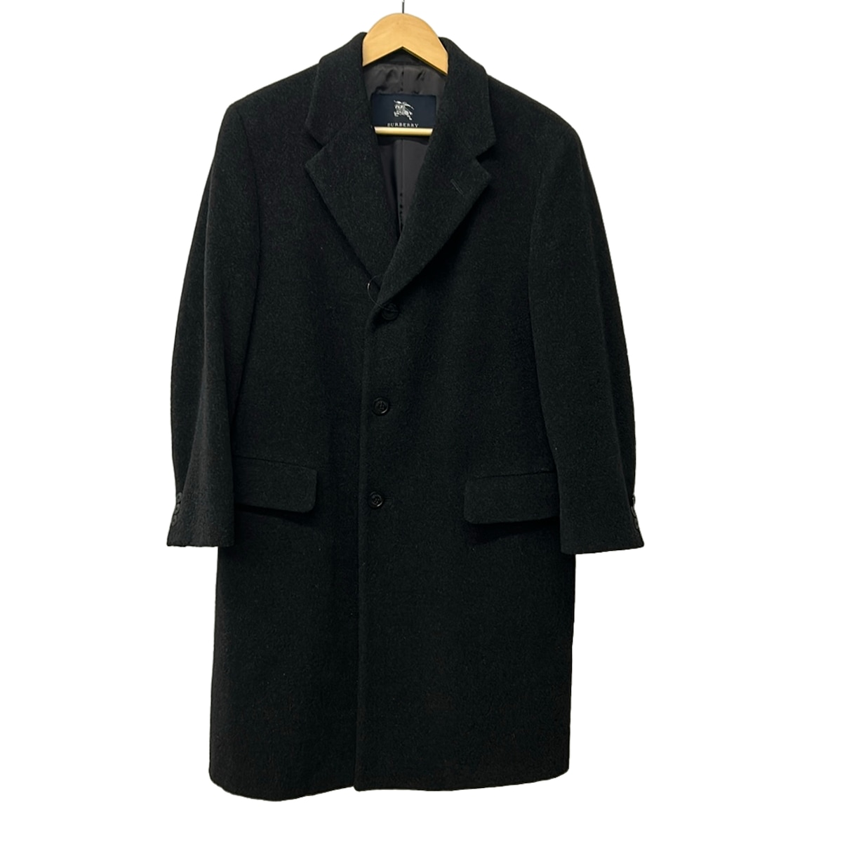 【中古】Burberry LONDON(バーバリーロンドン) 厚地の外套 長袖/名まえ刺しゅう/秋/冬 うす暗い薄墨色