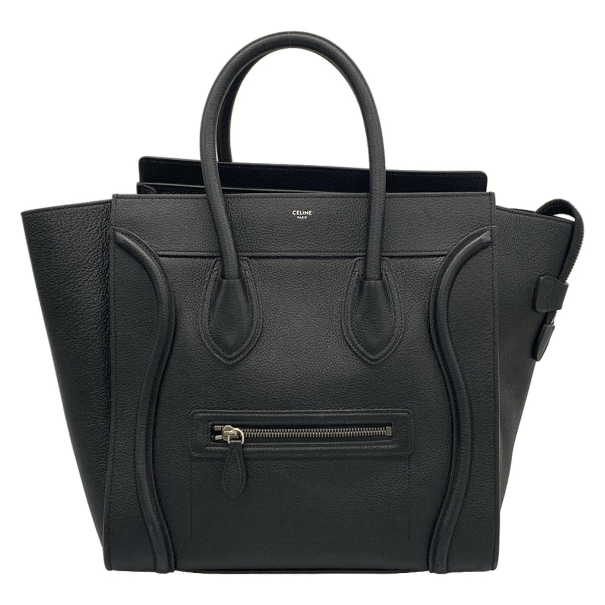 【新着】【中古】CELINE(セリーヌ) ラゲージミニショッパー ハンドバッグ 黒