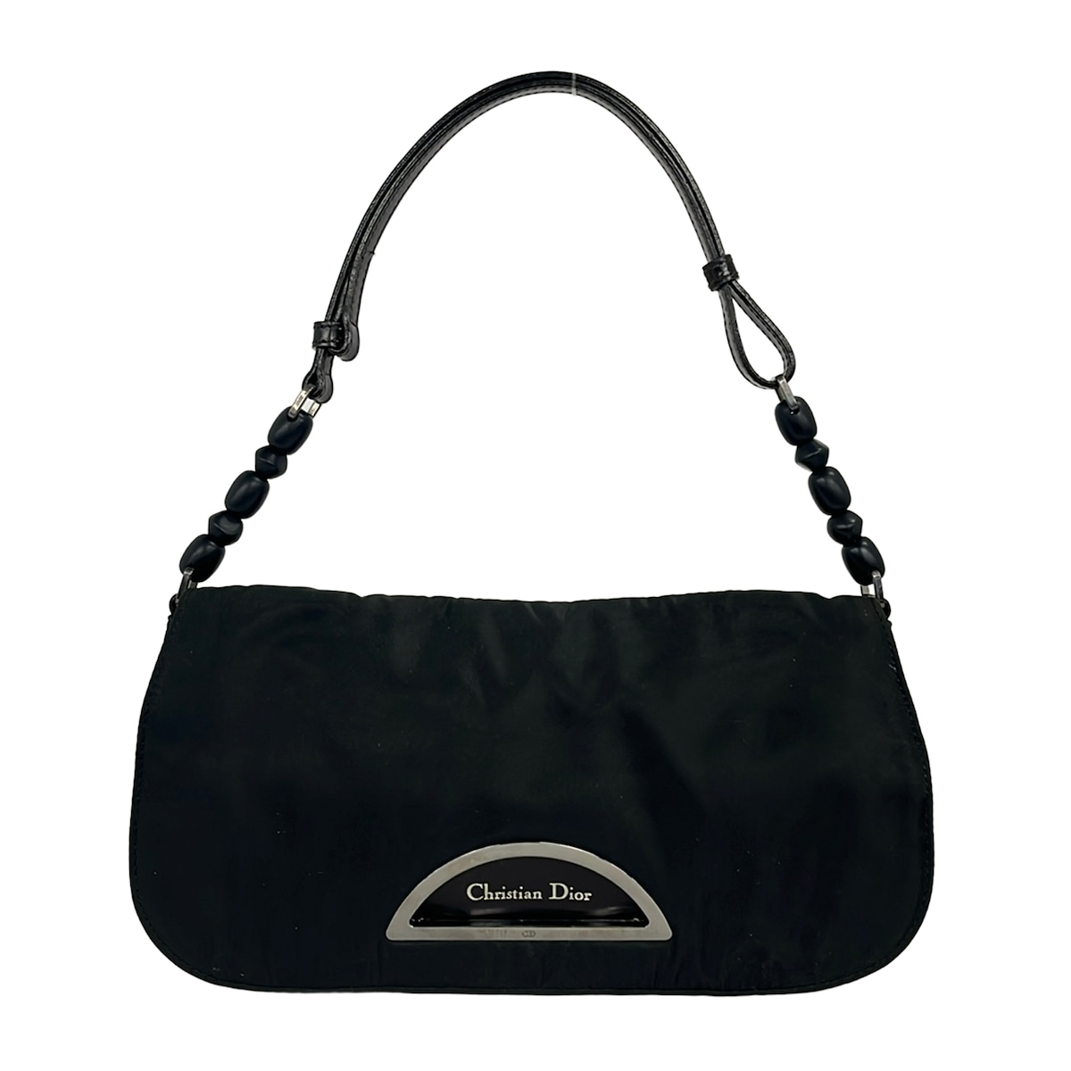 【新着】【中古】DIOR/ChristianDior(ディオール/クリスチャンディオール) マリスパール ショルダーバッグ 黒 レザー