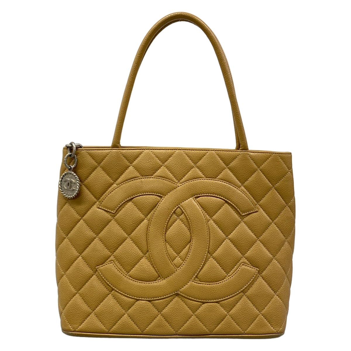 【新着】【中古】CHANEL(シャネル) 復刻トート トートバッグ マットシルバー金具 ベージュ