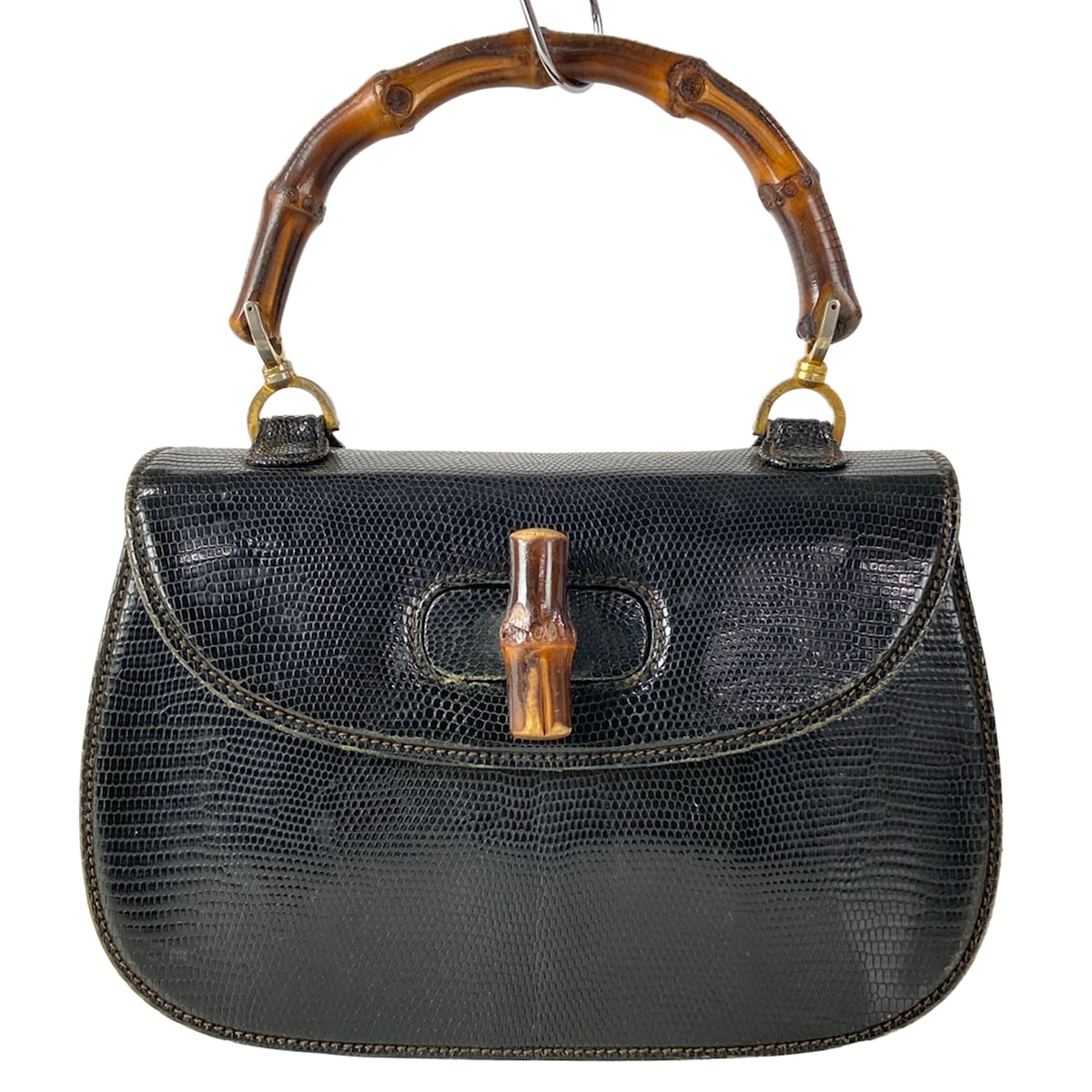 【中古】GUCCI(グッチ) バンブークラシック ハンドバッグ 黒｜ブランディア　店