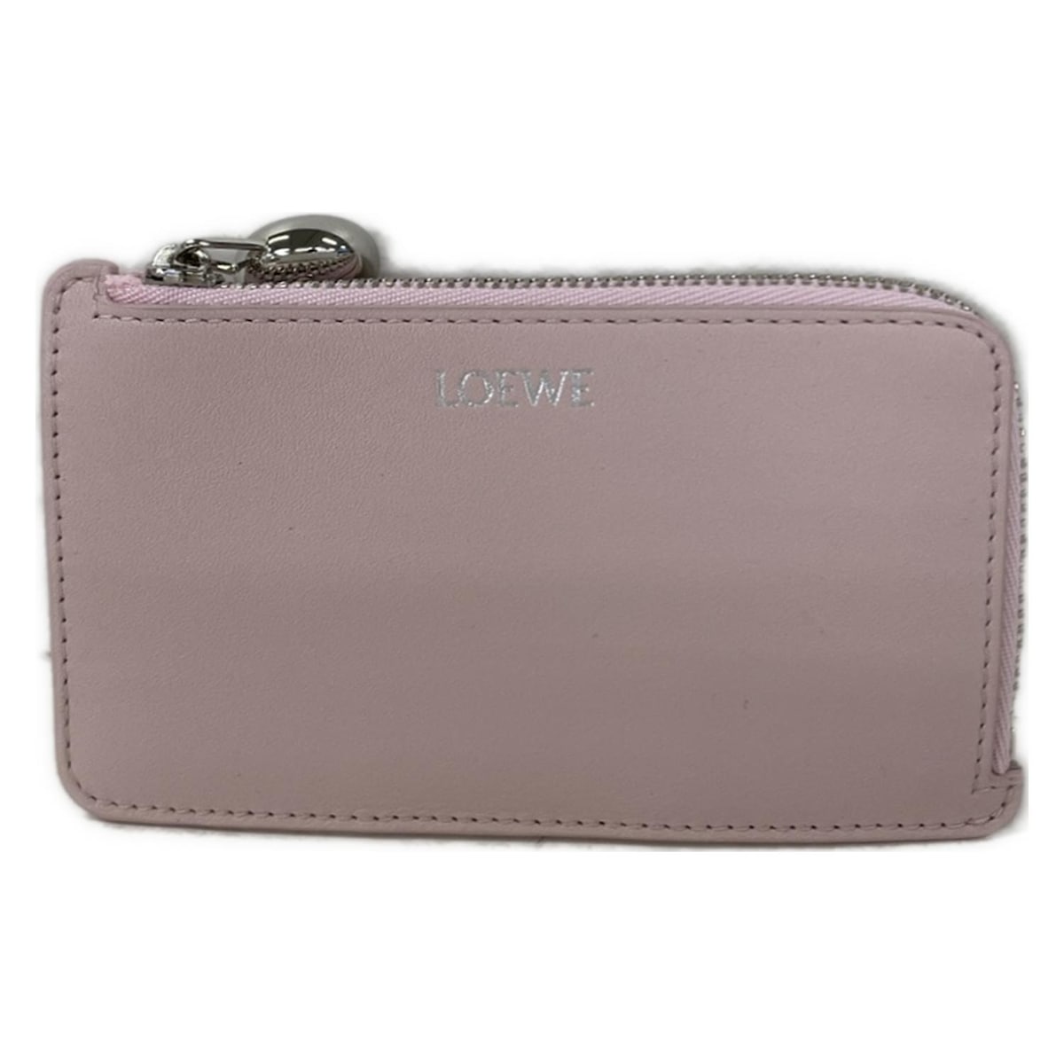 【新着】【中古】LOEWE(ロエベ) ぺブル コインカードホルダー コインケース フラグメントケース/L字ファスナー/アナグラムチャーム ブロッサム(ライトピンク)
