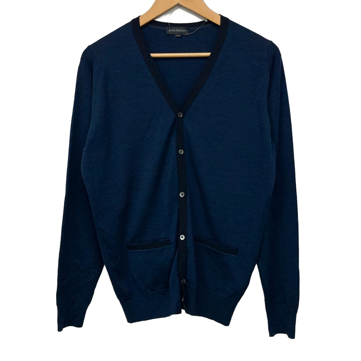 【中古】JOHN SMEDLEY(ジョンスメドレー) ジレー 長袖 米国海軍×ダークネイビー