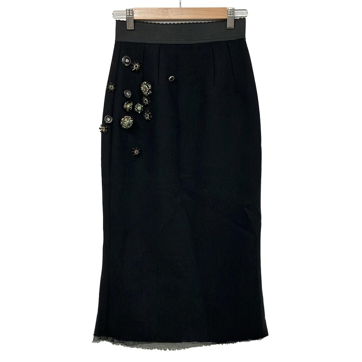 【新着】【中古】DOLCE&GABBANA(ドルチェアンドガッバーナ) ロングスカート ビジュー 黒