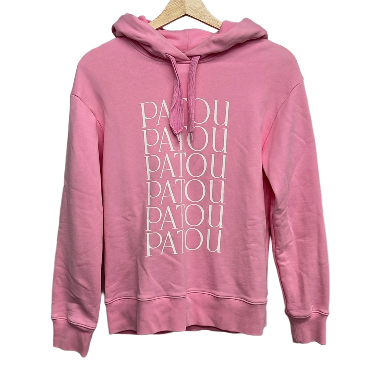 【新着】【中古】PATOU(パトゥ) パーカー 長袖/ティーシャツ 点火装置サクラ色×白