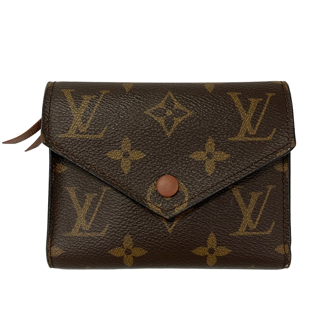 【中古】LOUIS VUITTON(ルイヴィトン) ポルトフォイユヴィクトリーヌ 3つ折り銭入れ かしら文字目じるし モノグラム なめし革、牛皮