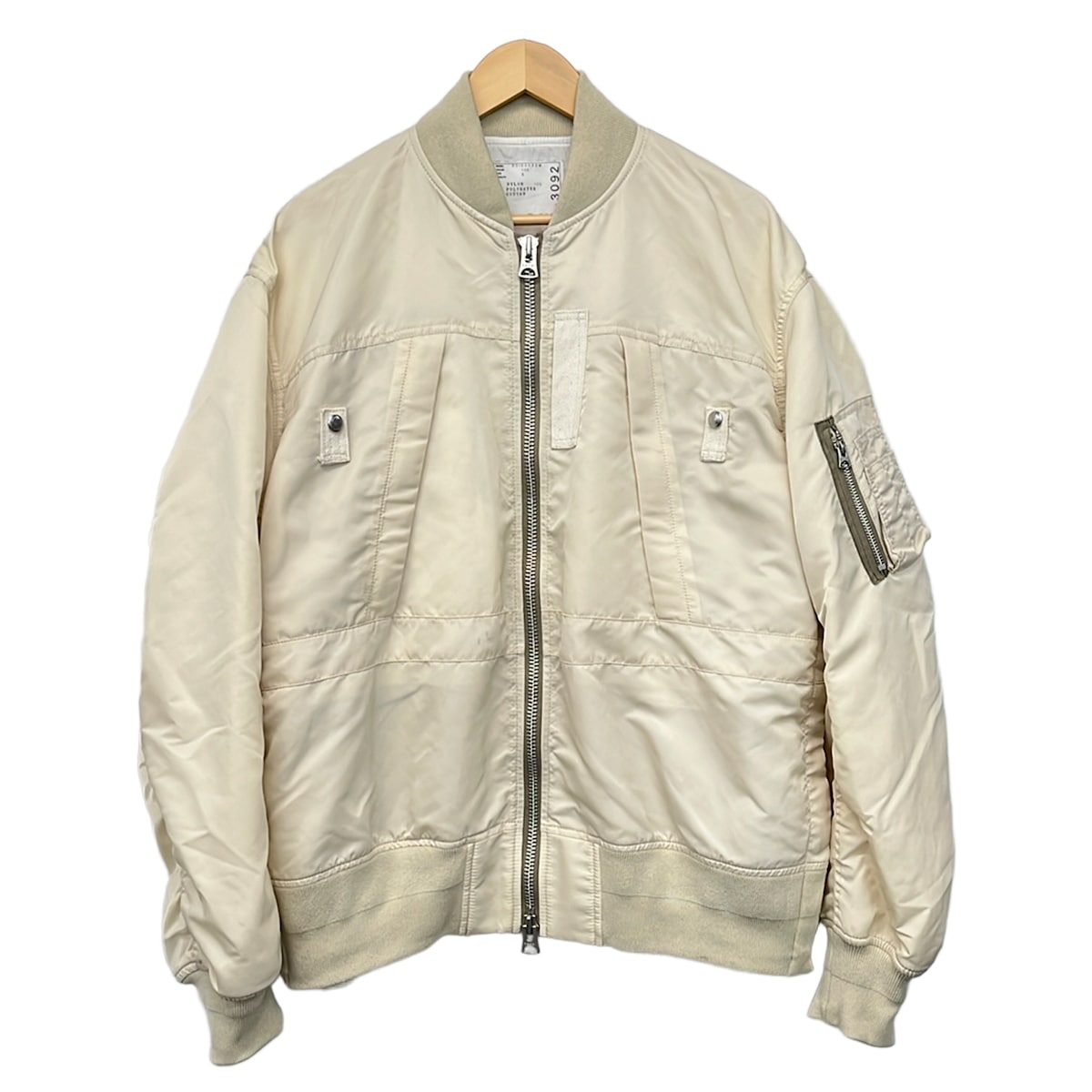 【新着】【中古】Sacai(サカイ) 上衣 長袖/中綿/秋/冬 象牙色 コート・ジャケット-レディースファッション