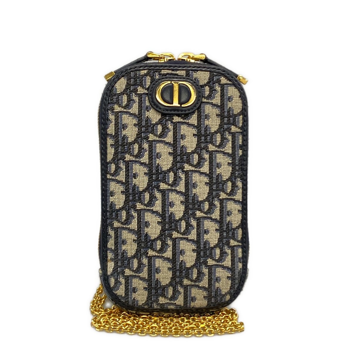 【新着】【中古】DIOR/ChristianDior(クリスチャンディオール/ディオール) 30モンテーニュ コーリンディオール 電話機保持者 ショルダーバッグ スマホポシェット/チェーン店肩先/同盟罷業一回り着脱可 米国海軍×ベージュ なめし革