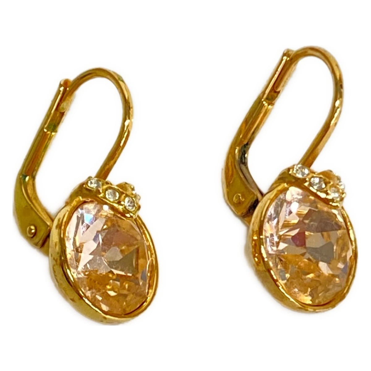【新着】【中古】SWAROVSKI(スワロフスキー) ピアス クリア×ゴールド