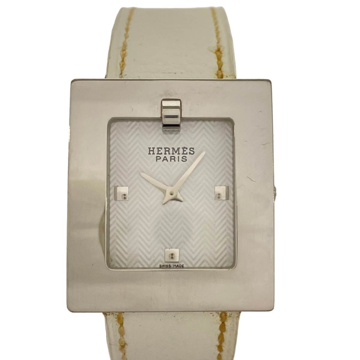 【中古】HERMES(エルメス) ベルトウォッチ ウオッチ □G 白