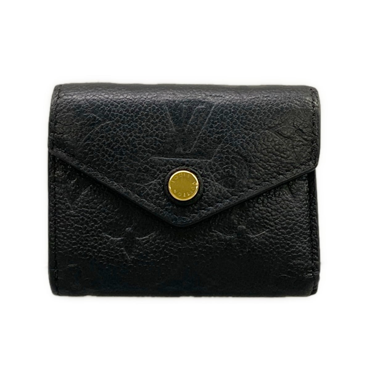 【中古】LOUIS VUITTON(ルイヴィトン) ポルトフォイユゾエ 3つ折り紙入れ ノワール なめし革、牛皮