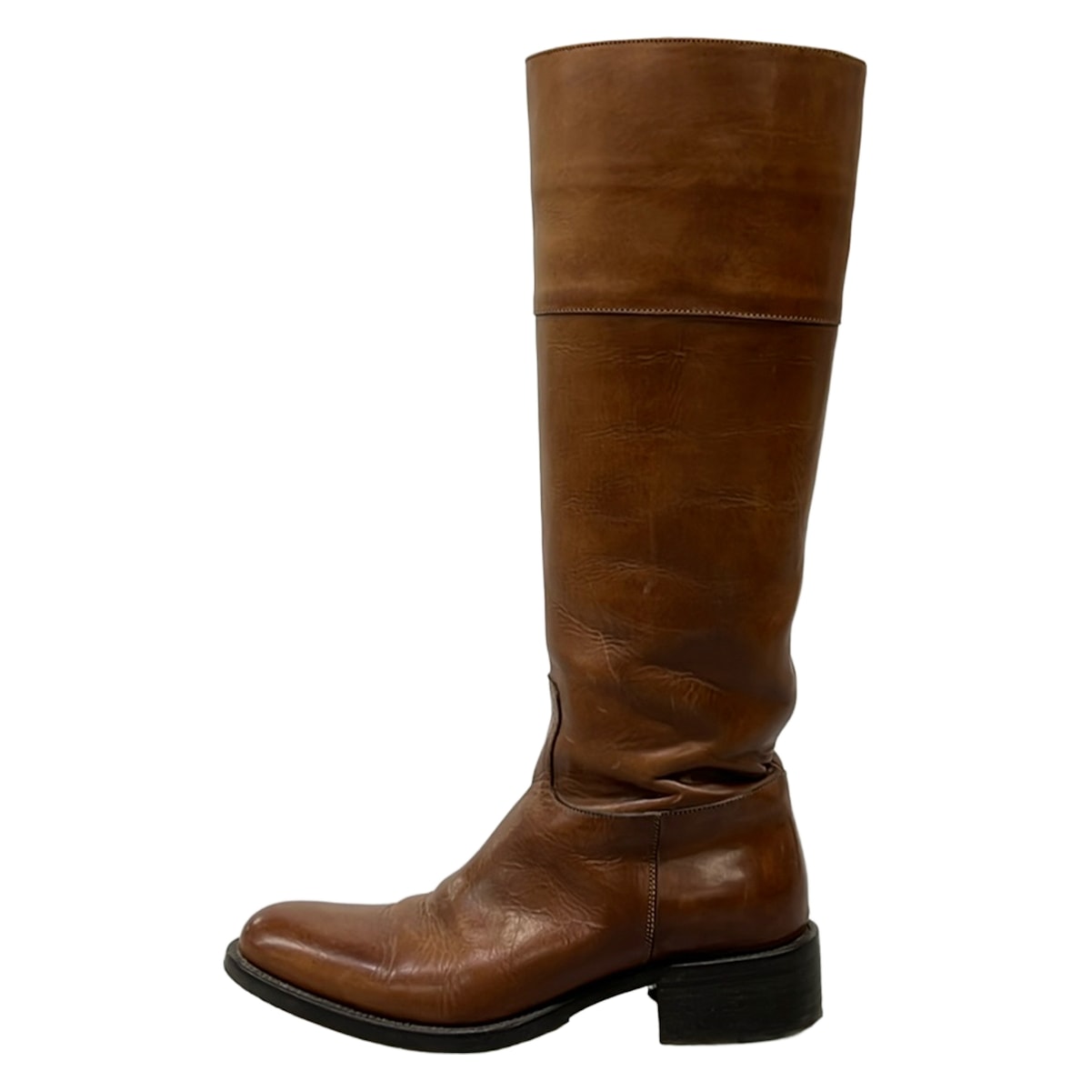 【中古】SARTORE(サルトル) ロングブーツ 赤銅色 なめし革