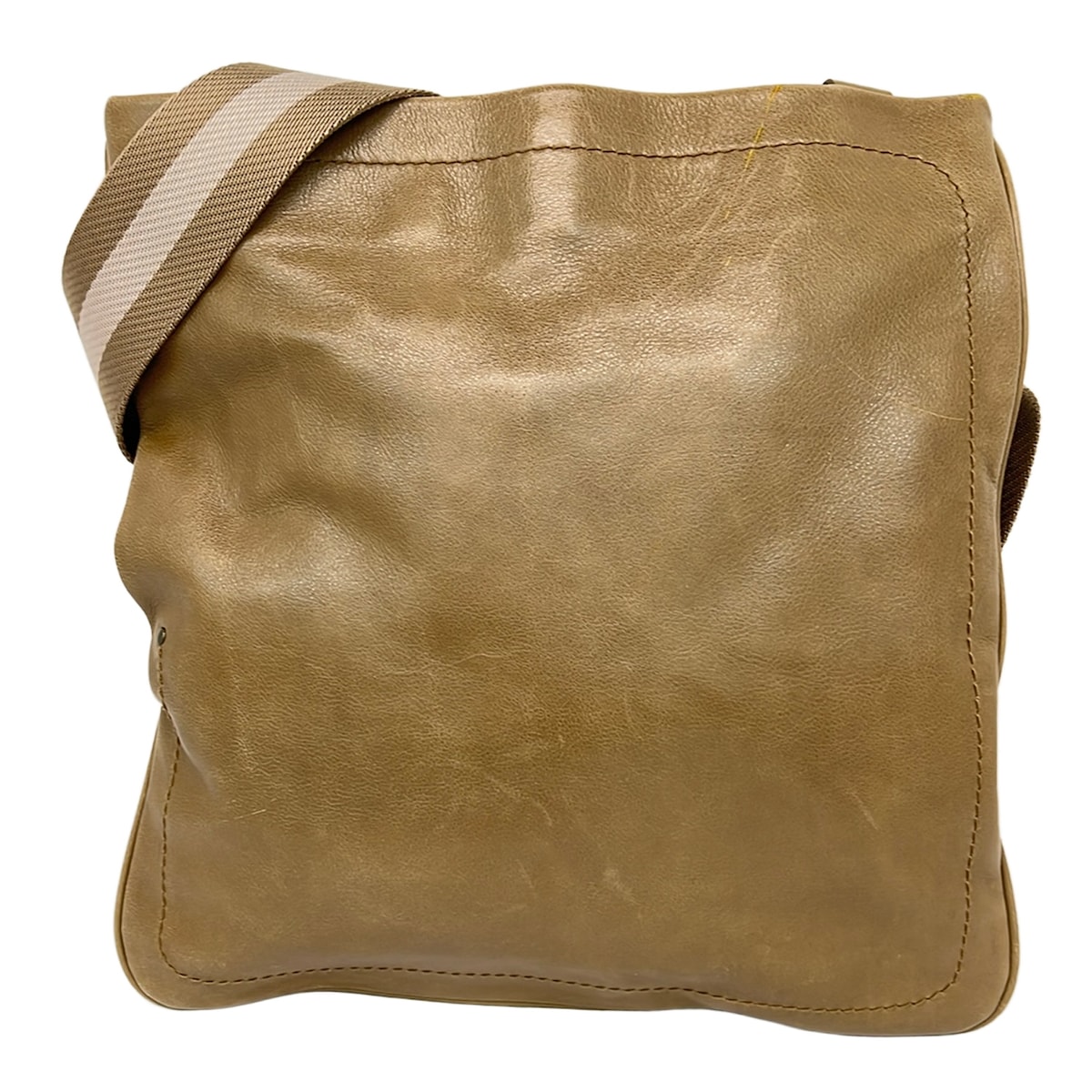 【新着】【中古】BALLY(バリー) ショルダーバッグ ライトブラウン レザー