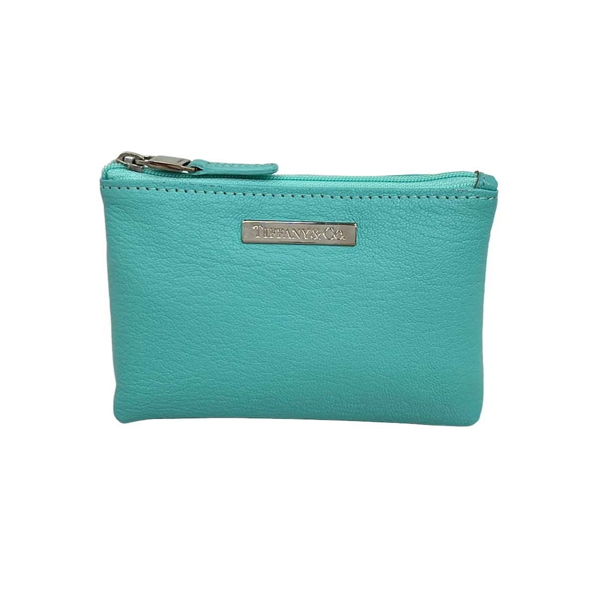【新着】【中古】TIFFANY&Co.(ティファニー) ポーチ ティファニーブルー レザー