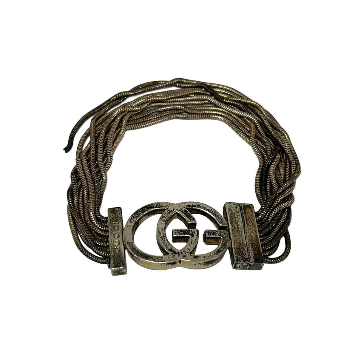 【新着】【中古】GUCCI(グッチ) インターロッキングG ブレスレット シルバー