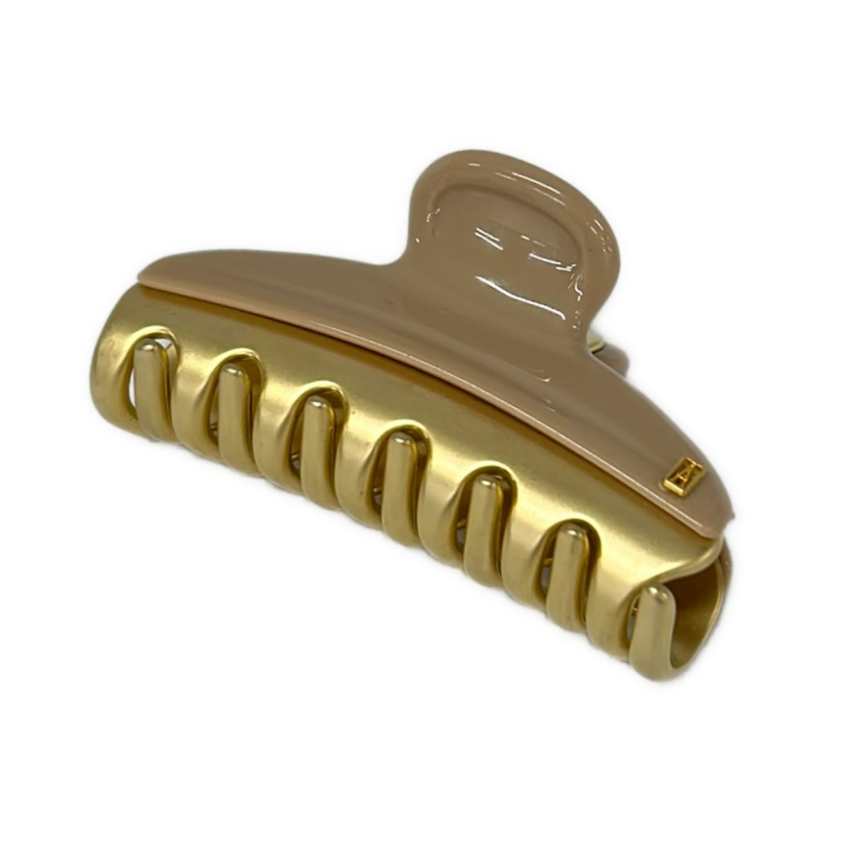 【新着】【中古】ALEXANDRE de PARIS(アレクサンドル ドゥ パリ) アクセサリー ヘアクリップ ピンクベージュ×ゴールド